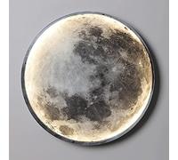 Moon Wall Lamp With Remote Control, Indoor Acrylic Wall Lights Wall Sconce Black, Modern LED Dimmable Wall Light With Remote Control3D Moon Night Light Round Dimmable Wall Lighting For Bedroom Living
