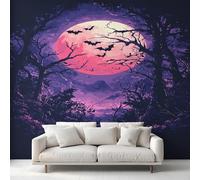 Moon Wallpaper, Gothic Forest Wall Mural, Wallpaper for Bedroom Living Room, Home Decor, Photo Wall Paper, 130 x 80 cm C&MI28