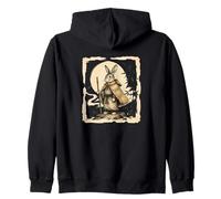 Moon Wandering Hare Zip Hoodie