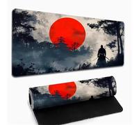 Moon Warrior Large Gaming Mouse Pad, 700x300x3mm Extended gaming mouse mat XXL improved Precision and Speed Mousemat with Stitched Edges, Desk Mat for Keyboard and Mouses