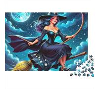Moon Witch 1000 Piece Jigsaw Puzzle For Adults Challenging Game Stress Relief Puzzle Exercise The Memory of The Brain for Adults And Kids, Age 12 Years Up 500pcs (52x38cm)