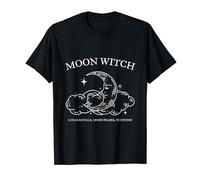 Moon Witch Cottagecore Aesthetic Crescent Magic Witches T-Shirt