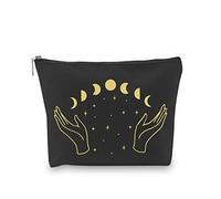 Moon Witch Zipper Pouch Bag for Tarot Cards Crystals Witchy Things Moon Phase Bag (Moon Witch Bag EU)