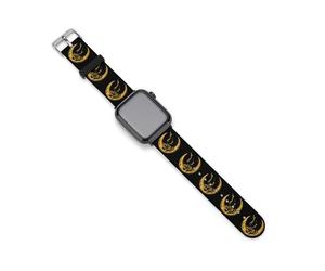 Moon with Bats Scary Face Silicone Watch Bands | Compatible with IWatch Soft Wristbands Classic Replacement Strap
