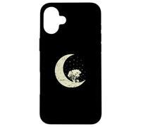 Moon with Tree and House Night Sky Crater Case for iPhone 16 Plus