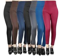 Moon Wood 7 Pack High Waisted Leggings for Women Stretchy Soft Fleece Lined Leggings Tummy Control Warm Thermal Leggins for Workout Gym Sport