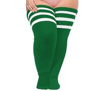 Moon Wood Plus Size Womens Thigh High Socks for Thick Thighs- Extra Long & Thick Over the Knee Stockings- Leg Warmer Boot Socks