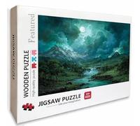 Moon Wooden Jigsaw Puzzles 99x70cm, View Jigsaw Puzzles 2000 Piece for Adults with Box, Educational Challenging Game, Gifts for Teens, Back Lettering Easy to Distinguish, Beautiful Decoration, 6-3133