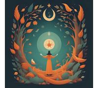 Moon Woodland Witch Wicca Magic Pagan Greeting Card - Any Occasion 145 x 145mm