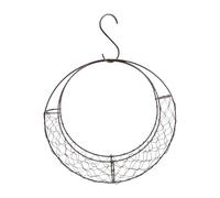 Moon Wreath Frame - Hanging Wire Nest Cage, Bird Feeder Basket Ring, Garden Tree Decoration Holder, Outdoor Wildlife Supply Station | Patio Ornament Display, Hummingbird Material Cage for Living