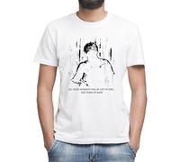 Moonai Blade Runner Like Tears in Rain Men's Classic Grey T-Shirt Crew Neck Short Sleeves, white, XXL