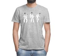 Moonai David Byrne's Big Suit Men's Classic Grey T-Shirt Crew Neck Short Sleeves, grey, XL