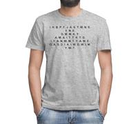 Moonai I Have Brought Peace, Freedom, Justice, And Security Men's Classic Grey T-Shirt Crew Neck Short Sleeves, grey, 3XL