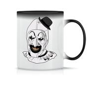 Moonai Terrifier Clown Classic Ceramic Coffee Mug White Black Pink Magic 330ml