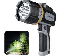 MOONASION Rechargeable Spotlight 2000000 Lumen, Super Bright 9 LED Spotlight Flashlight with COB Light & Foldable Stand, Long Lasting Large Handheld Spot Light for Boating Camping Boat Marine