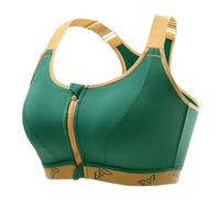 MOONBADI Bralettes for Women Zip Front Sports Bra Green V Neck Cami Bras for Women, Camisole Non-Wired Bralettes, Sports, Fitness Bra Sports Bra for Large Breasts 36E