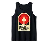 MoonBase Commander Retro Game Explore Strategize Conquer Tank Top