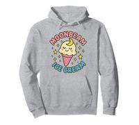 Moonbeam Ice Cream Cute Moon Stars Pullover Hoodie