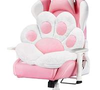 MOONBEEKI Cat Paw Cushion Comfy Kawaii Chair Plush Cushions Shape Lazy Pillow for Gamer Chair 28"x 24" Cozy Floor Cute Seat Kawaii for Girl Worker Gift, Dining Room Bedroom Decorate White