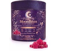 MoonBites Magnesium Glycinate Sleep Gummies for Adults | KSM-66® Ashwagandha, L-Theanine, Lemon Balm & Valerian Root | Vegan, Sugar Free, Gluten Free | Natural Sleep & Relaxation Support | 60 Gummies