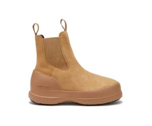 Moonboot - Padded ankle boots - Moon Boot Luna Chelsea Suede Sand for Women - Size 38 - Brown Brown 38