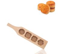 Mooncake Press Tool Stamp Mold Multifunctional Bakingmold Decorating Topper Baking Tool Flower Round Square,13.8×2.8×1.2inch