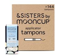 Mooncup Applicator Tampons - Safe for Sensitive Skin - 144 Count, Super+