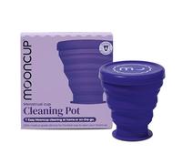 Mooncup Cleaning Pot - Collapsible & Portable Medical-Grade Silicone Cleaner for Menstrual Cups - Microwave Safe & Sterilising Solution Compatible - Convenient for Home & Travel Use