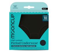 Mooncup High Waist Period Pants - Eco-Friendly, Organic Cotton Period Underwear with Maximum Absorbency (Up to 10 Tampons), 180° Coverage - Leak-proof, Reusable & Comfortable for Heavy Flow - Size 12