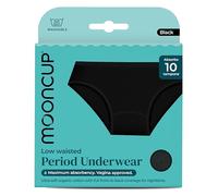 Mooncup Low Waist Period Pants - Comfortable for Heavy Flow - Size 10 Black