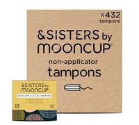 Mooncup Non-Applicator Tampons - Plastic-Free, Organic Cotton Tampons to Prevent Irritation - Eco-Friendly, & Hypoallergenic for Comfort & Care - Safe for Sensitive Skin - 432 Count, Regular