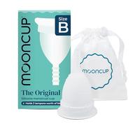 Mooncup Original Menstrual Cup - Medical-Grade Silicone Period Cup for Protection - Holds 3 Tampons Worth of Fluid - Toxin-Free, Eco-Friendly & Easy to Insert - Size B (Under 30 or No Vaginal Birth)