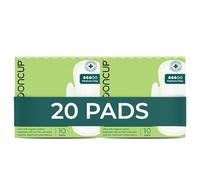 Mooncup Pads with Wings - Biodegradable Pads Made with Organic Cotton for Irritation-Free Period Care - Leak-Proof, Plastic-Free, Highly Absorbent Protection for Sensitive Skin - (20) Medium/Day