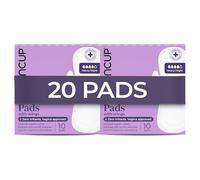 Mooncup Pads with Wings - Biodegradable Pads Made with Organic Cotton for Irritation-Free Period Care - Leakproof, Plastic-Free, Highly Absorbent Protection for Sensitive Skin - (20) Heavy/Night