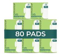 Mooncup Pads with Wings - Biodegradable Pads Made with Organic Cotton for Irritation-Free Period Care - Leak-Proof, Plastic-Free, Highly Absorbent Protection for Sensitive Skin - Medium/Day, 8x10