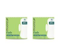 Mooncup Pads with Wings - Biodegradable Pads Made with Organic Cotton for Irritation-Free Period Care - Leak-Proof, Plastic-Free, Highly Absorbent Protection for Sensitive Skin - Medium/Day, 10 Count