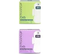 Mooncup Pads with Wings Bundle, Includes 10 Medium/Day & 10 Heavy/Night Flow Pads, 10 Maxi/Night Flow, Ultra Soft Organic Cotton
