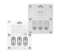 MOONDROP Spring Tips Silicone Eartips for Nozzle Diameter from 4.8mm-6.4mm Acoustic waveguide Double Support Structure Silicone Earphone Ear-Tips 3pairs (M-3pairs)