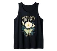 Moonflower Society Moth Bloom Emblem Botanical Graphic Tank Top