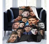 Moonforever Blanket Jensen Ackles Soft and Comfortable Wool Fleece Throw Blankets for Sofa Office car Camping Yoga Travel Home Decoration Cozy Plush Beach Blanket Gift 50"x40"