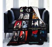 Moonforever Marilyn Music Manson Throw Blanket Air Conditioning Flannel Blanket Super Soft Cozy Warm Plush Bedding for Sofa Living Room Bedroom 60"x50"