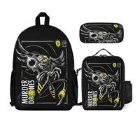 Moonforever Murder Drones Unisex 3 Pcs Backpack Combination Set 16 In Daypack Insulated Lunch Bag