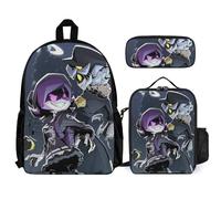 Moonforever Murder Drones Unisex 3 Pcs Backpack Combination Set 16 In Daypack Insulated Lunch Bag