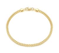 Moonfox Bracelets for Women 14K Gold Bracelets Classic Cuban Chain Charm Bracelet Fashion Jewelry Gifts for Women 6.5/7/7.5/8/9 in, 9 Inches, 14k, no gemstone