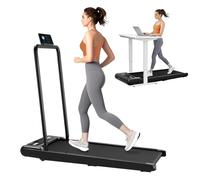 MoonFox Walking Pad Treadmill, 3 in 1 Under Desk Treadmill for Home Small Office w/2.5HP Motor/45dB/4.0MPH, Walking Pad with Handle Bar/Remote/LED Display, Desk Treadmills Supports Up to 300lbs, Black