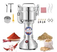 Moongiantgo Grain Grinder Electric 250g/0.55lb Superfine Spice Mill 30-300Mesh, Grain Mill With 950W&28000RPM Commercial Motor, 420 Stainless Steel Herb Grinder With Lid Safety Stop Function