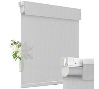 Moonice Cordless Roller Blinds No Drill Blinds for Windows Light filtering Shades Thermal Insulated Easy to Install Waterproof Window Shades for Home Kitchen Bathroom (Gray,178cm W x 122cm H)
