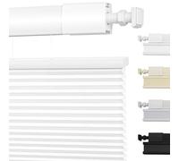 Moonice No Drill Top Down Bottom Up Cellular Pleated Shades Cordless Shades for Windows Light Filtering Honeycomb Blinds for Home Bedroom Office (Light Filtering - White, 74cm W x 198cm H)