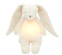 Moonie 2.0 Organic Humming Bunny with Night Lamp - Polar | Soothing White & Pink Noise Sleep Aid for Babies | Voice Recording | Rechargeable GOTS Certified Cotton | Calming Plush for Newborn & Toddler