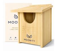 MOONITY Large Premium Cedar Owl House - 16" x 12" x 12" Weatherproof Nesting Box for Barn, Barred & Screech - Durable, Safe & Easy to Install